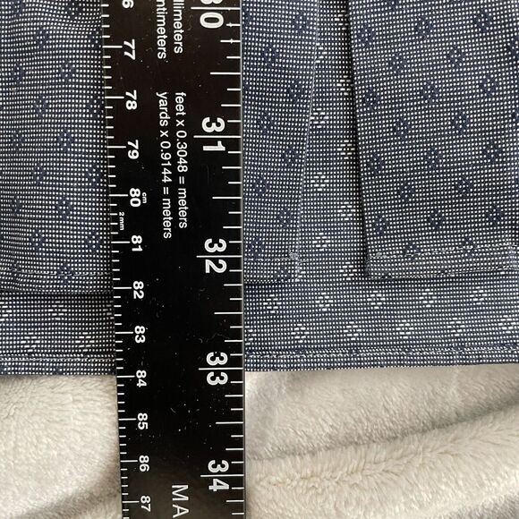 Fairlane Shirt Men XXL Navy Blue Geometric Print Supima Cotton Stitch Fix Career - Picture 11 of 11